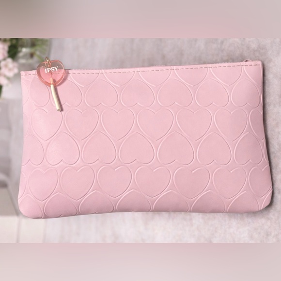 Ipsy Heart-Embossed Pink and Swirl Cosmetic Bag Duo - Picture 3 of 5